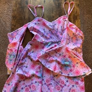 Blackmilk Flower Power Ruffled Dress Limited